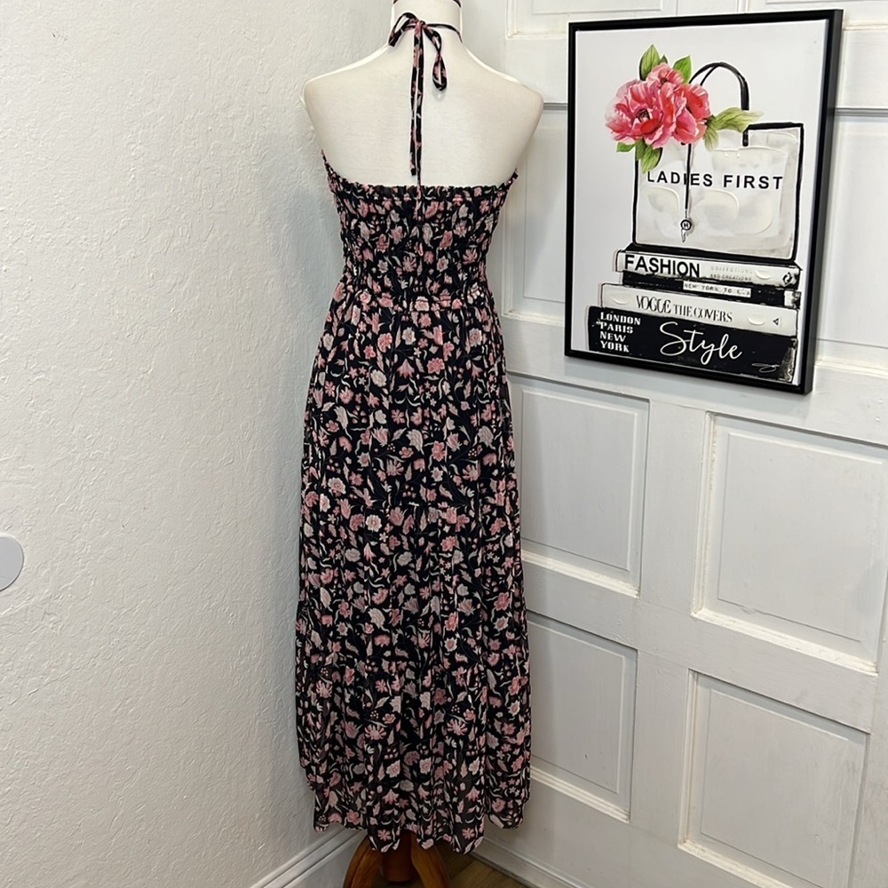 Aritzia Little Moon Sanibel Black Floral Maxi Dress Size S - Picture 5 of 10